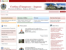 Tablet Screenshot of comunecortinadampezzo.it